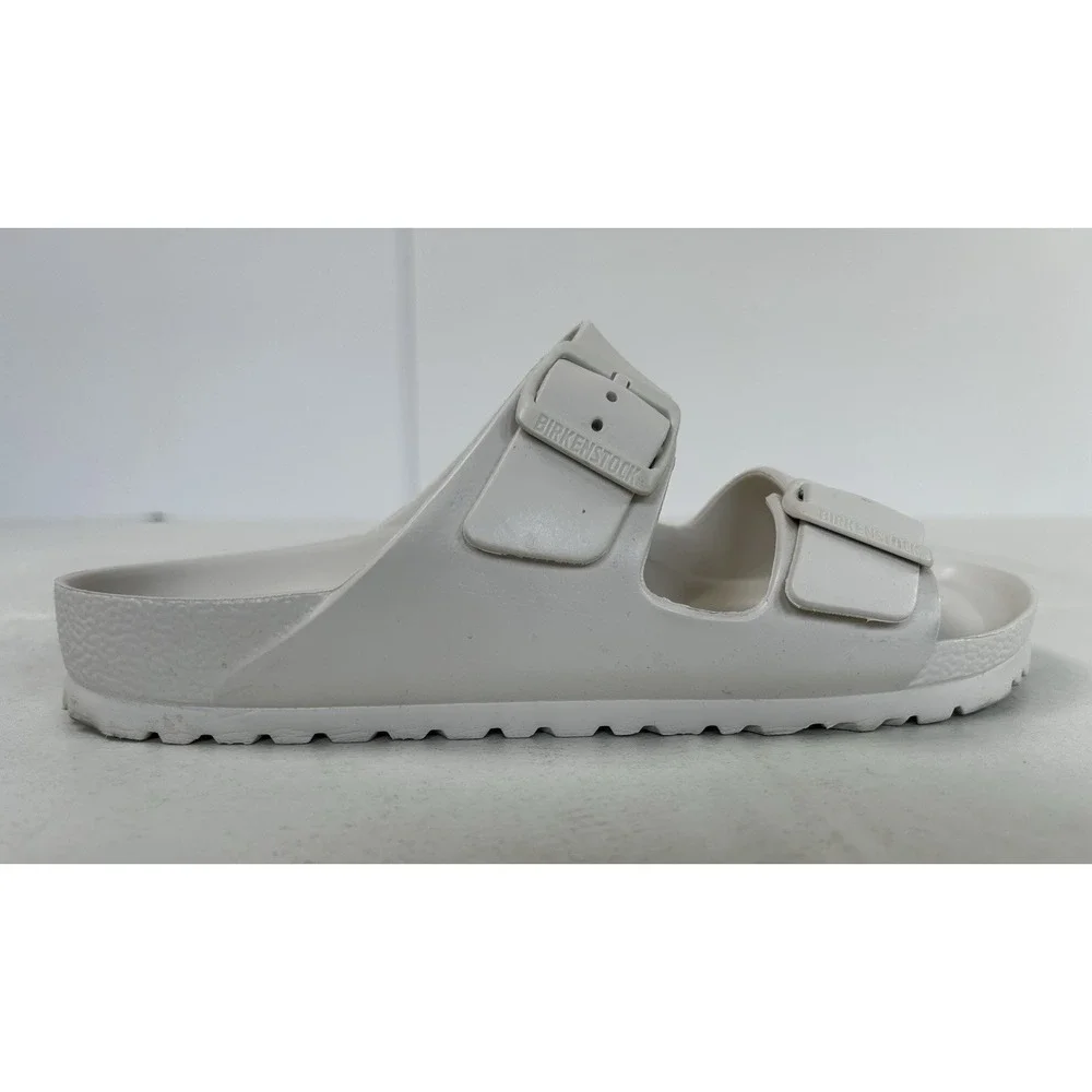 Birkenstock Arizona Essentials EVA Two-Strap Sandals Ivory Men's 10 Ladies 8